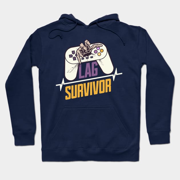 Lag Survivor - Funny Gaming Hoodie by GasparArts